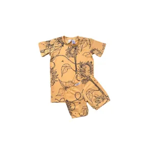 G.Nancy Anniversary Collection Sunflowers Short Sleeve PJs - Ochre