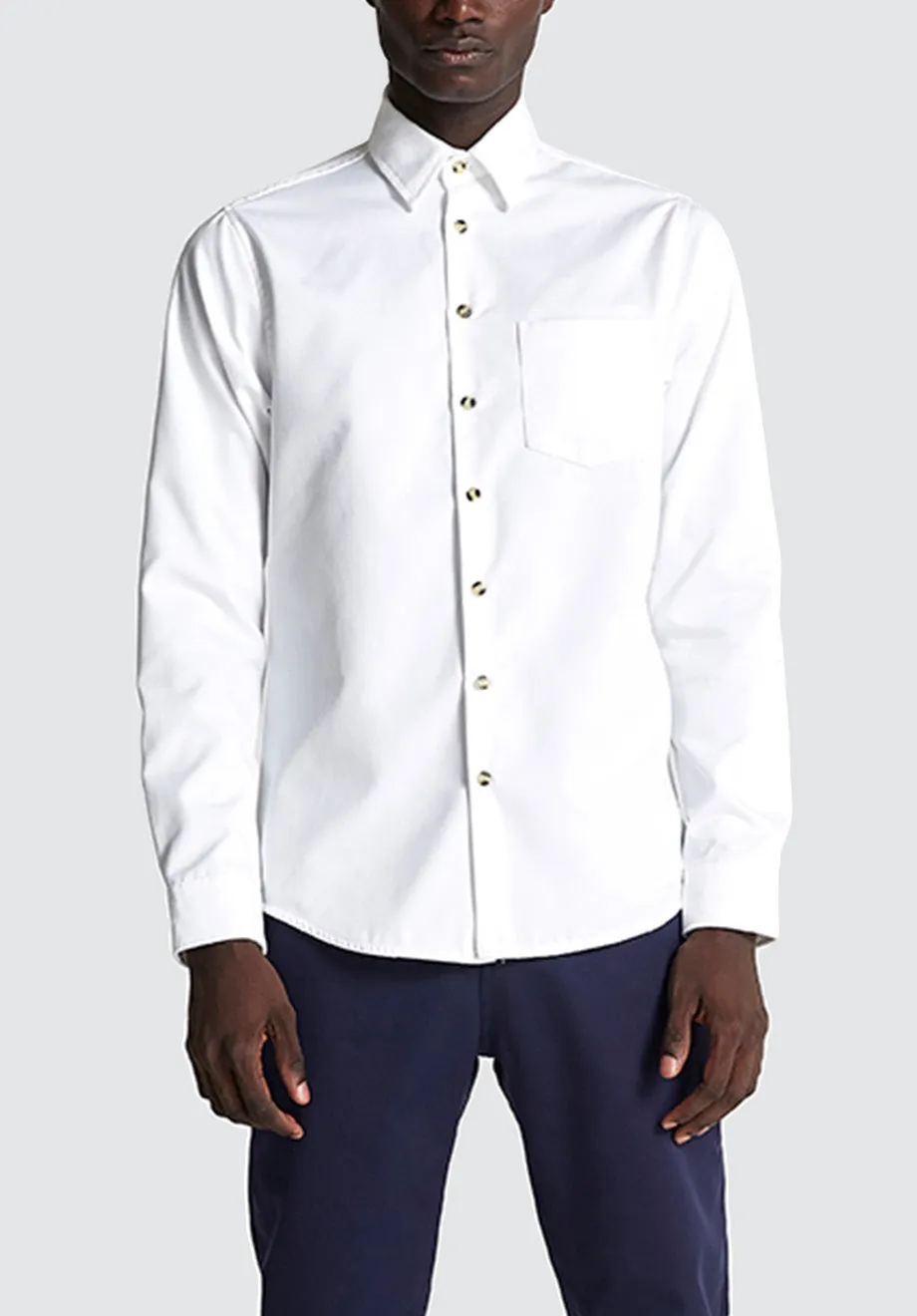 1 Pocket Cotton Shirt | White