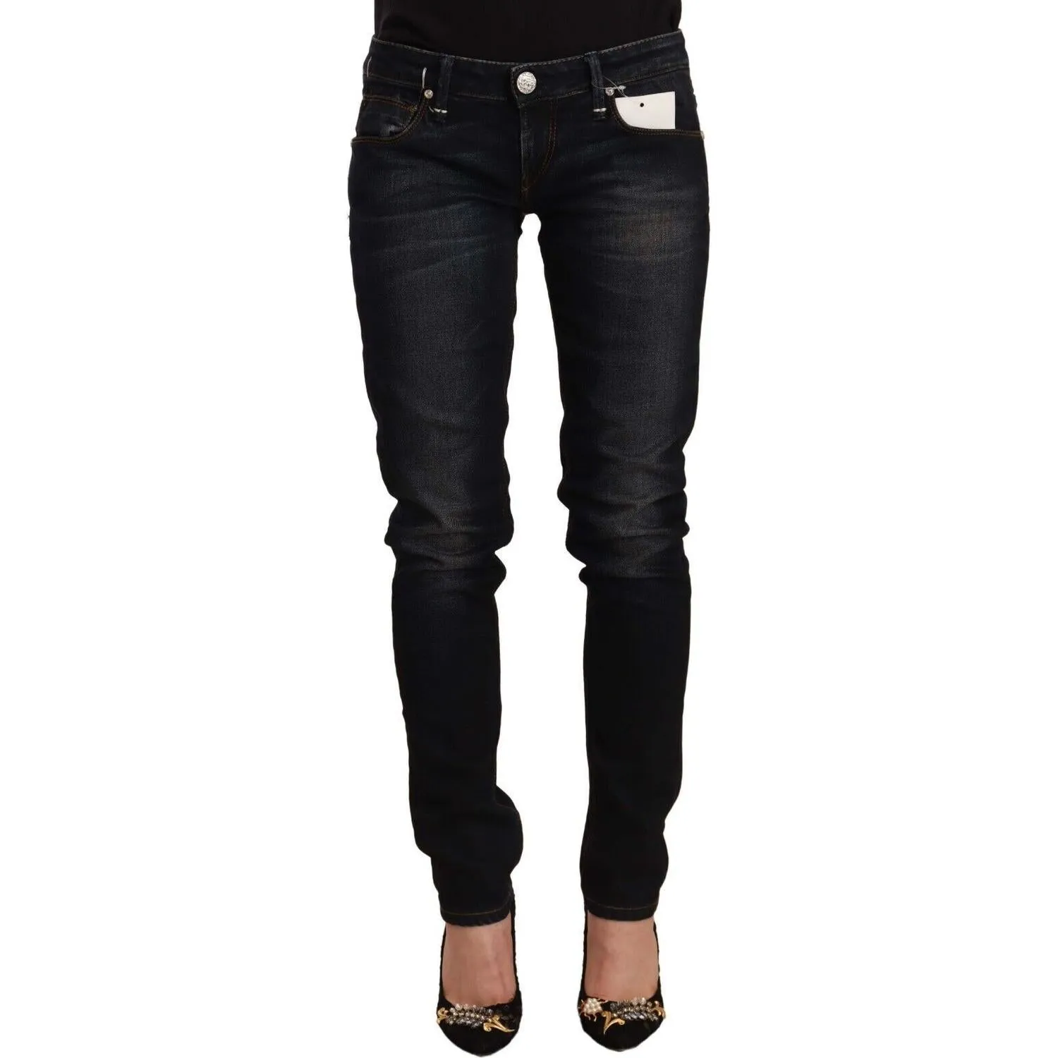 Acht Chic Black Washed Skinny Jeans for Her