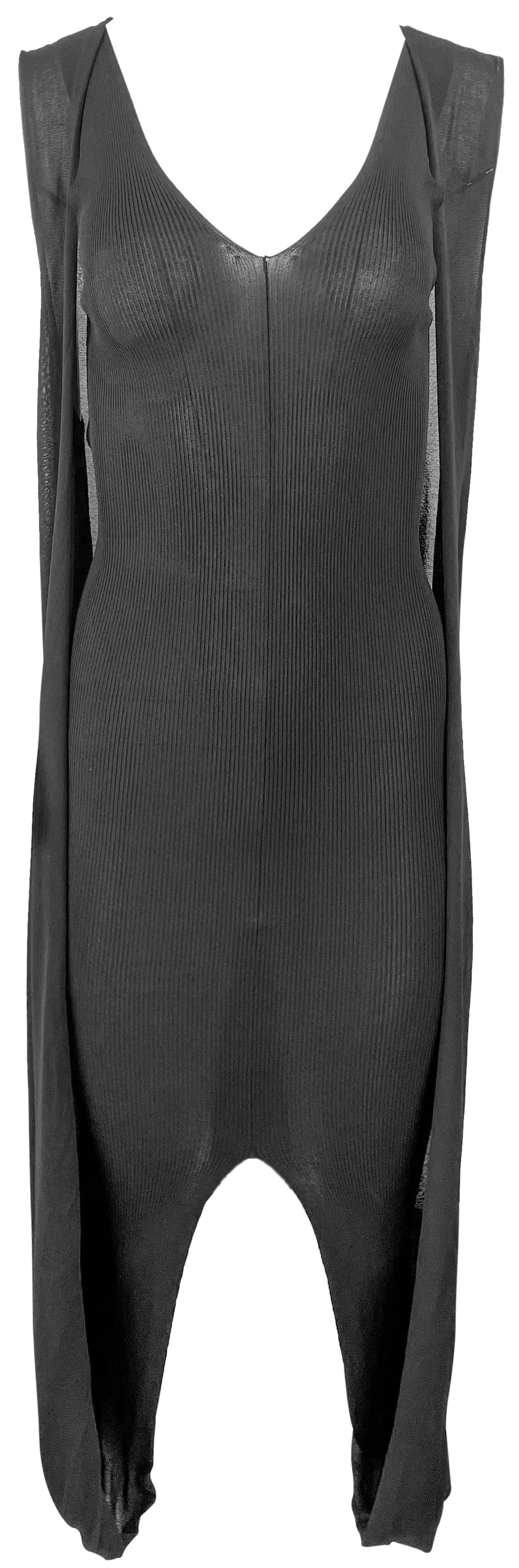 Altuzarra Rib-Knit Cape Dress in Black