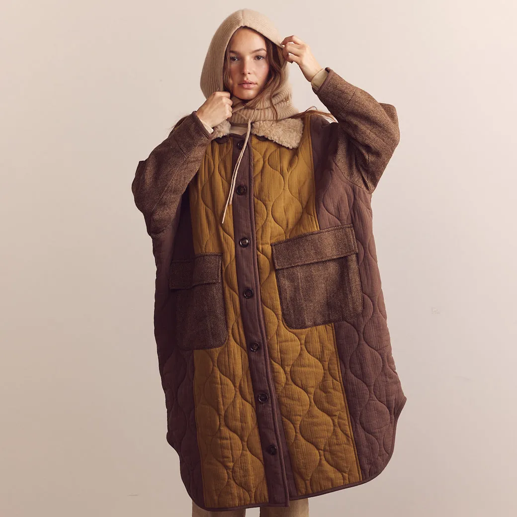 Amente Quilted Patchwork Coat