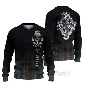 Anderson Tartan Ugly Sweater Featuring Alba Gu Brath Family Crest Celtic Inspired