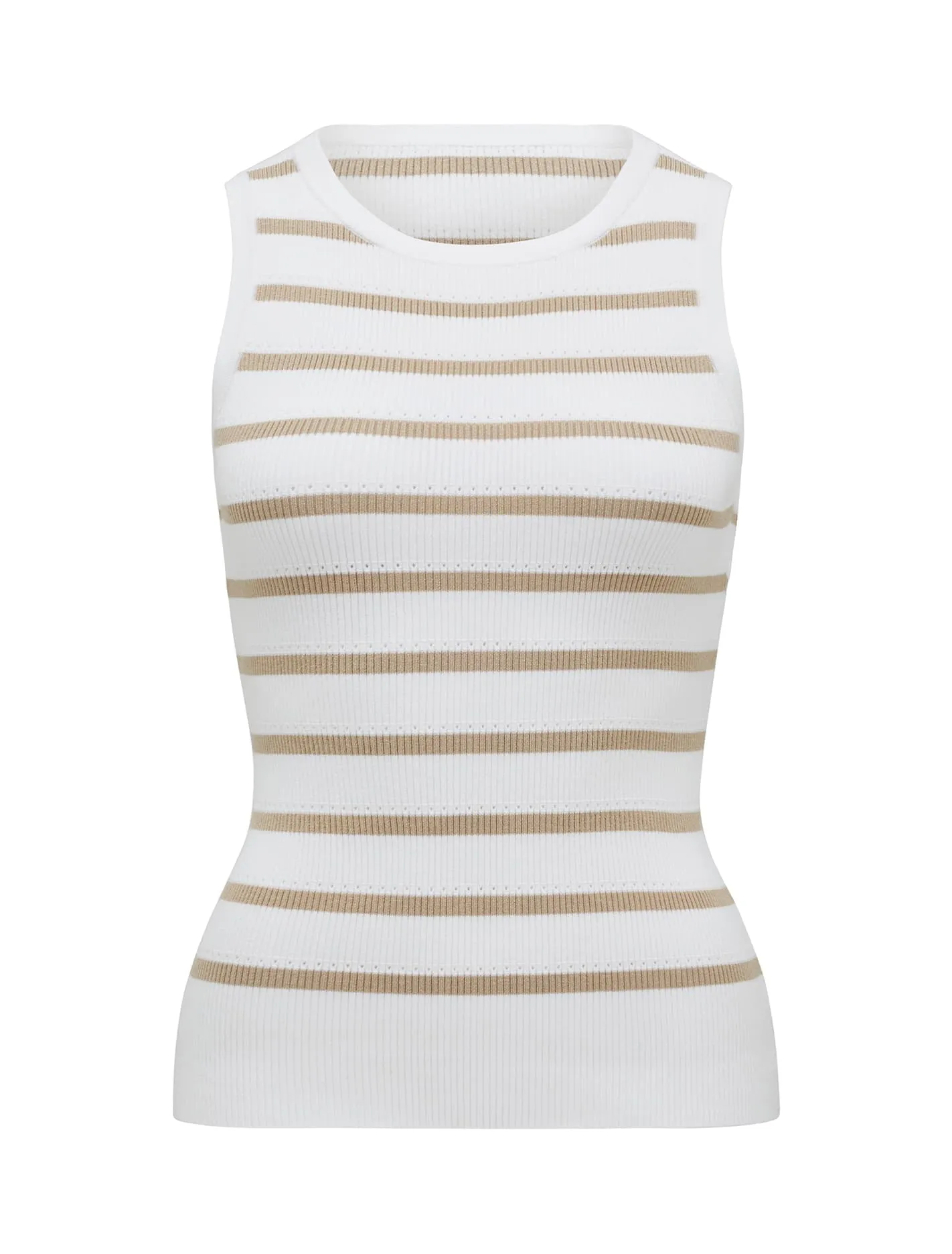 Ariel Placement Stripe Knitted Tank Top