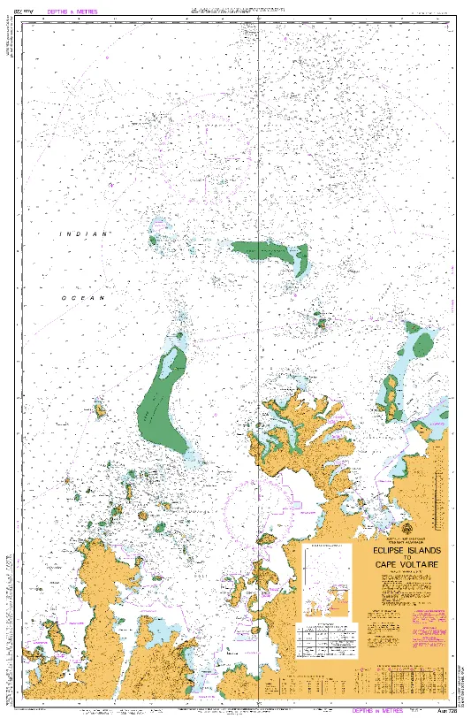 AUS 728 - Eclipse Islands to Cape Voltaire Nautical Chart