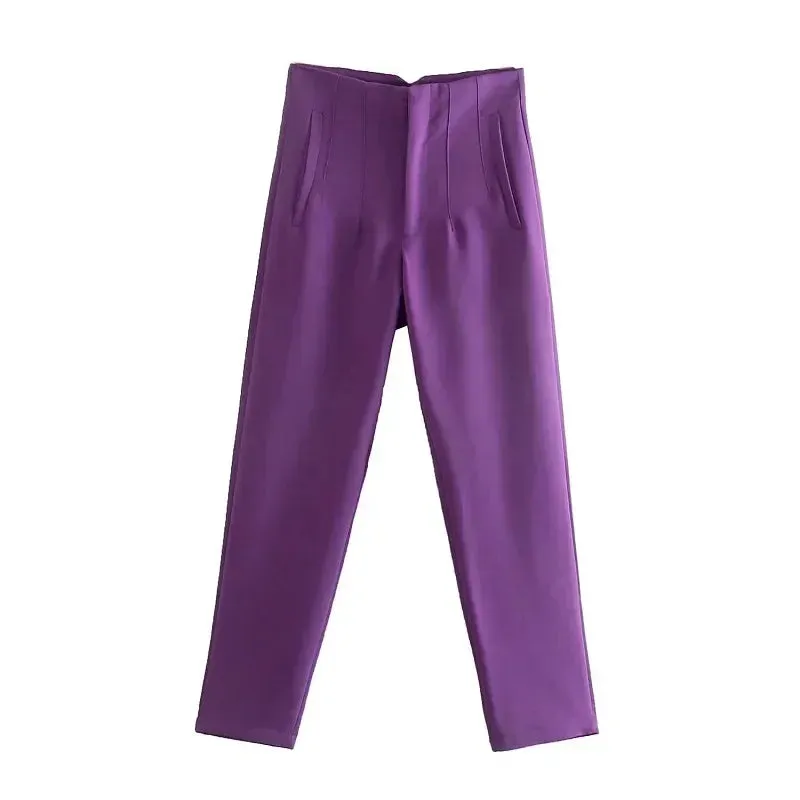 Baggy Wide Leg Loose Korean Casual Ankle Length High Waist Pants