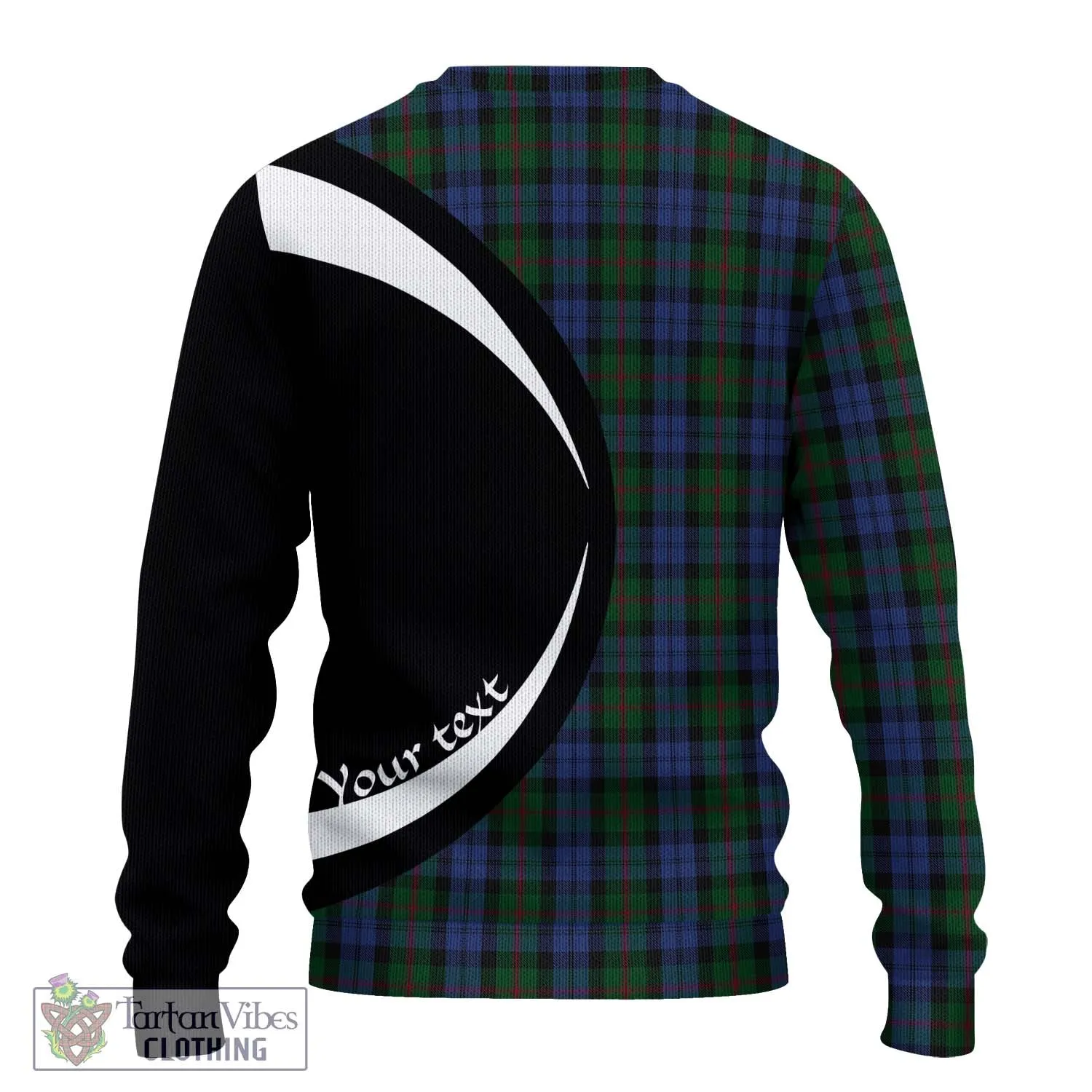 Baird Tartan Ugly Sweater with Family Crest Circle Style