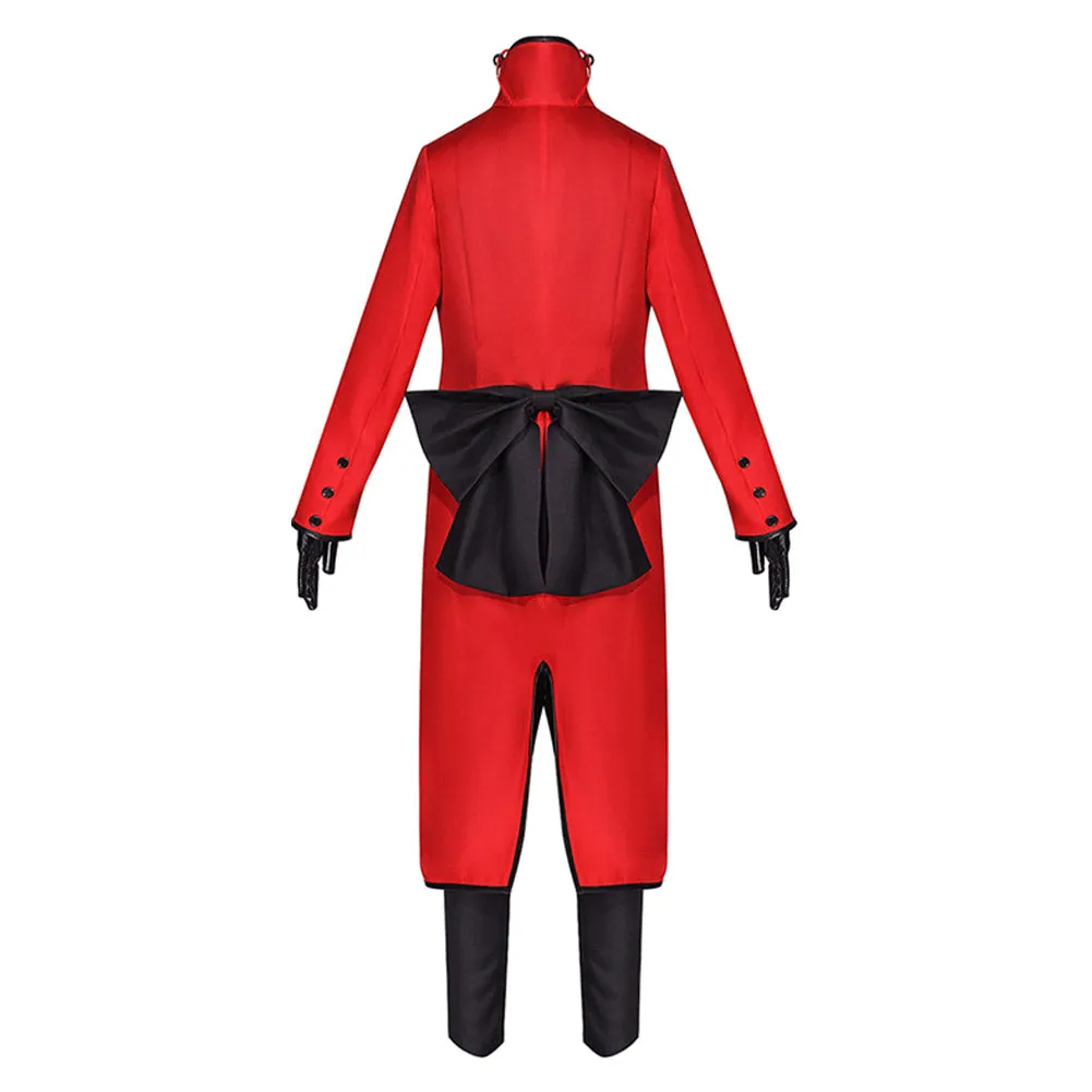 Black Butler Season 4: Public School Arc Ronald Knox Red Outfit Party Carnival Halloween Cosplay Costume