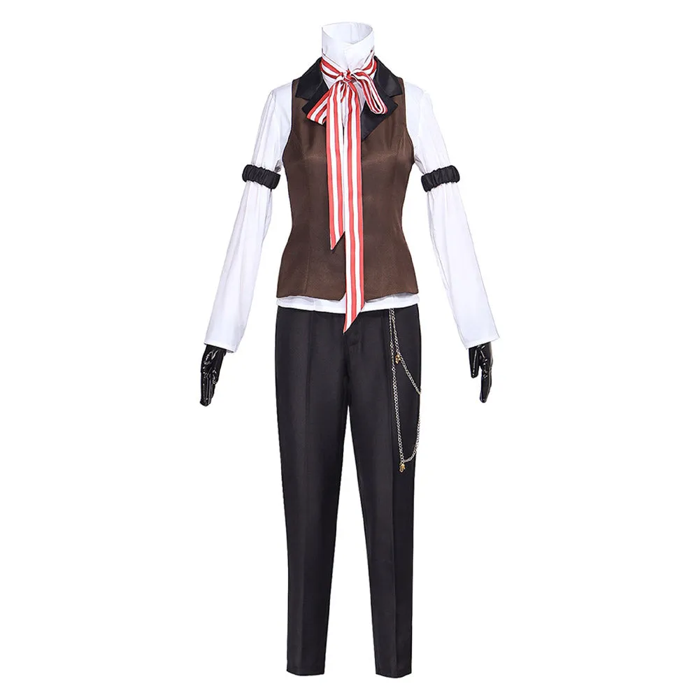 Black Butler Season 4: Public School Arc Ronald Knox Red Outfit Party Carnival Halloween Cosplay Costume