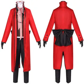 Black Butler Season 4: Public School Arc Ronald Knox Red Outfit Party Carnival Halloween Cosplay Costume