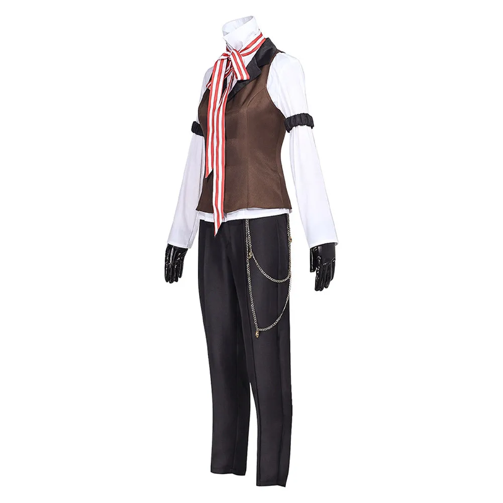 Black Butler Season 4: Public School Arc Ronald Knox Red Outfit Party Carnival Halloween Cosplay Costume