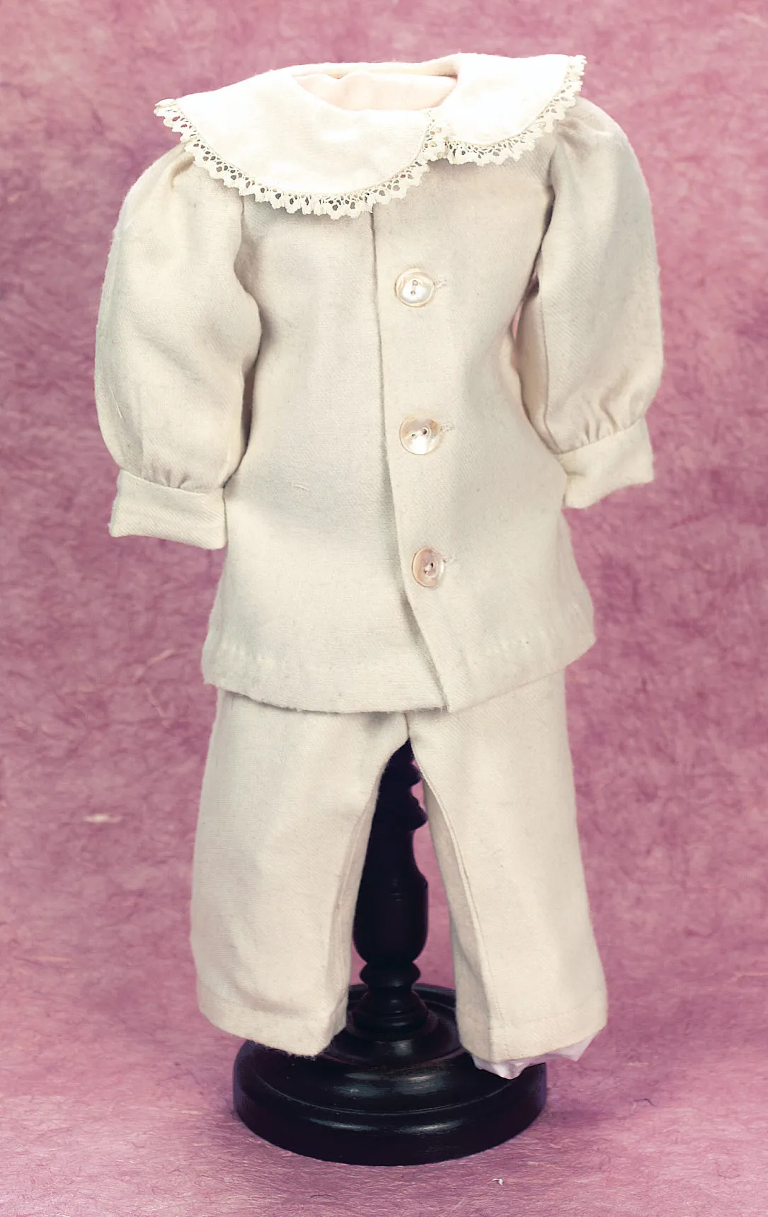 Boy's Suit in Cream Flannel Wool