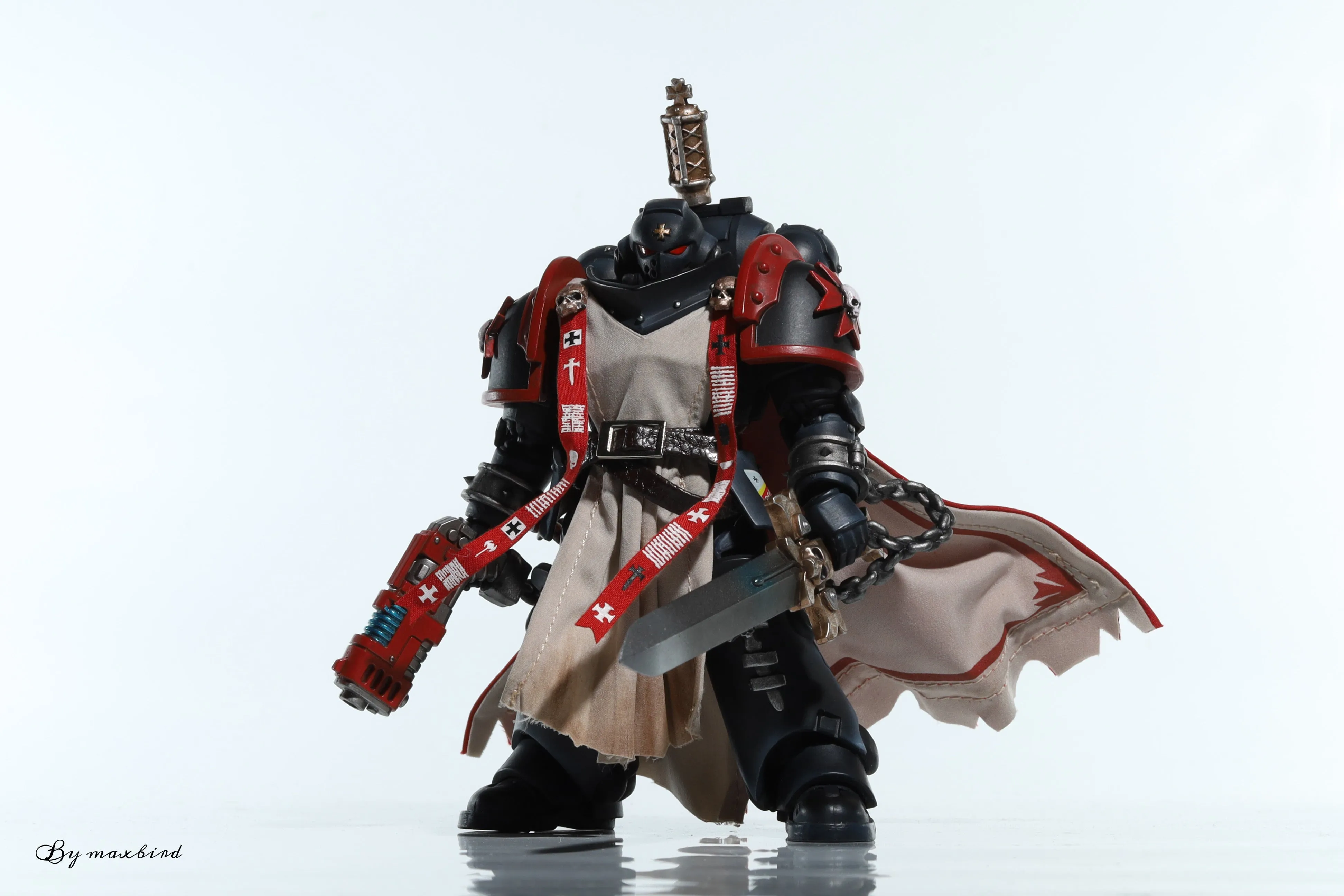 【BUY 1 GET 1】【READY FOR SHIP】Custom cape set for Joytoy Warhammer 40000 1/18 Black Templars series