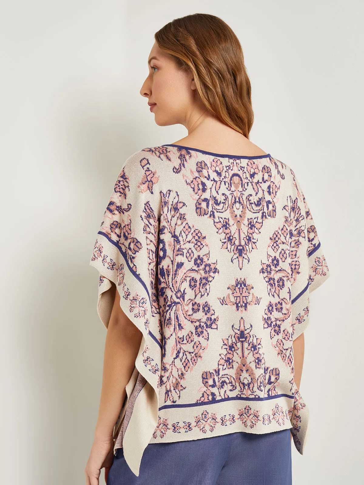 Cape Sleeve Tunic - Soft Jacquard Knit