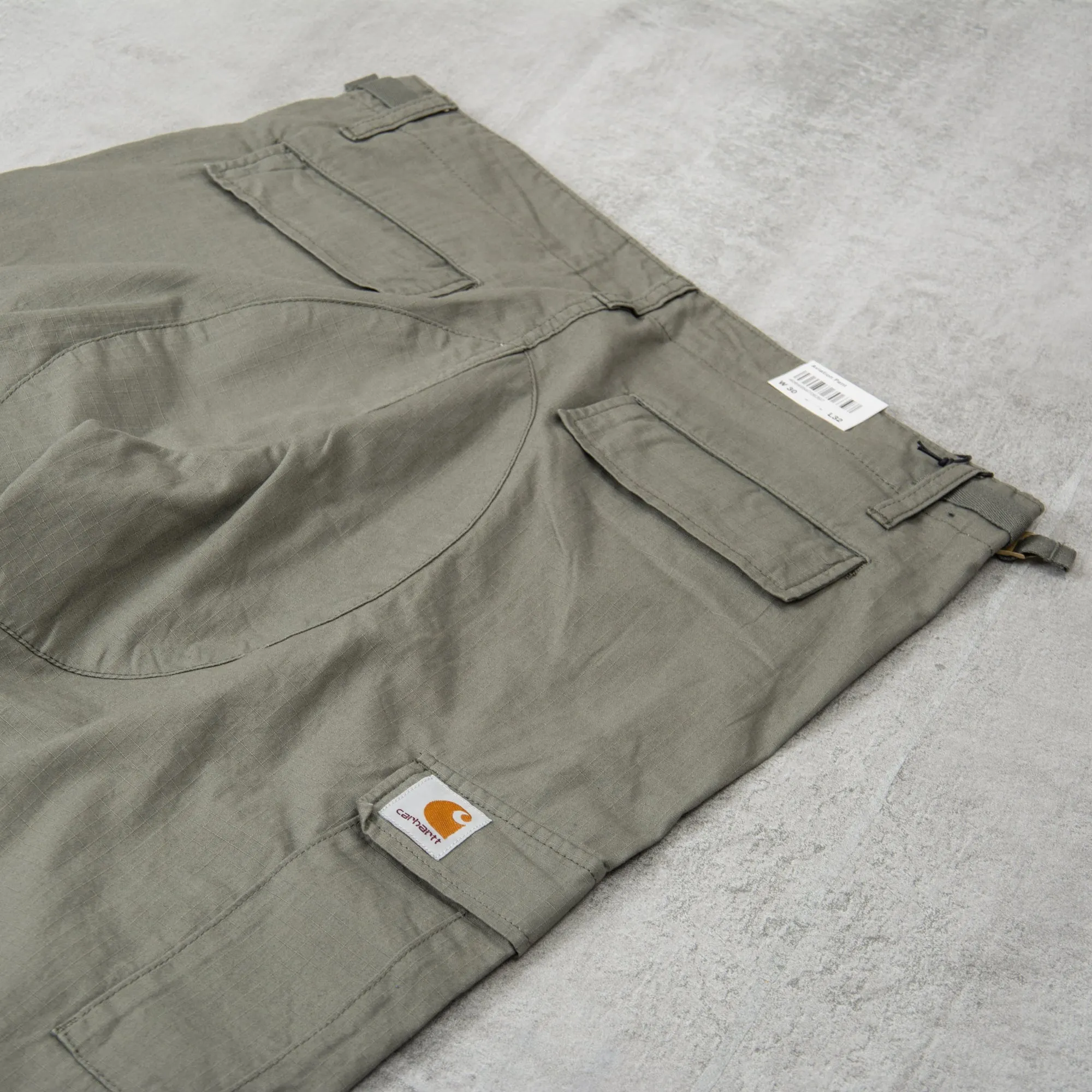 Carhartt WIP Aviation Cargo Pant - Smoke Green Rinsed