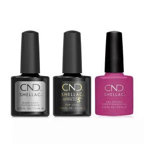 CND - Shellac Xpress5 Combo - Base, Top & Magenta Mischief (0.25 oz)