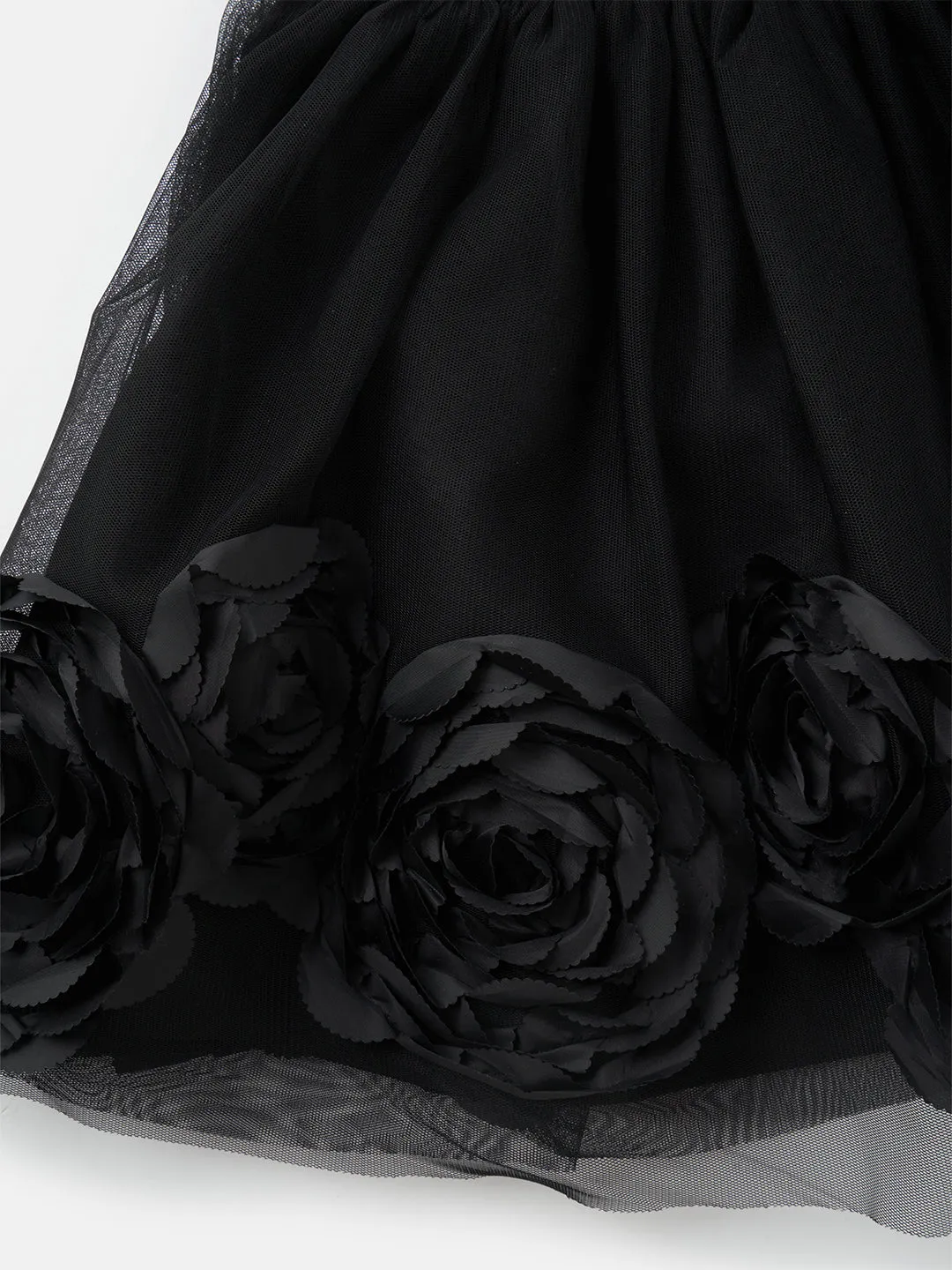 Collette Black Rose Corsage Skirt