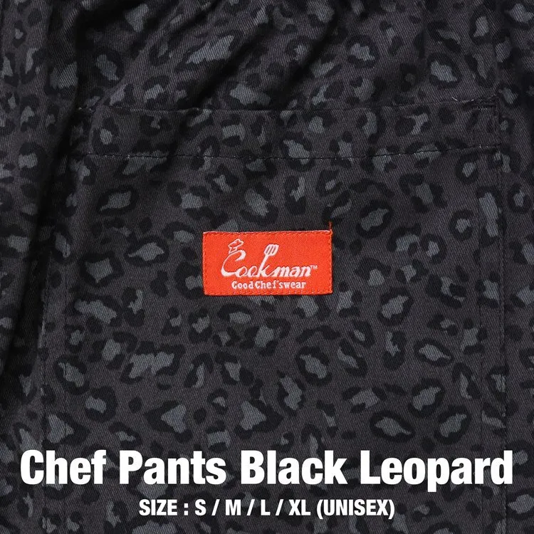 Cookman Chef Pants - Black Leopard