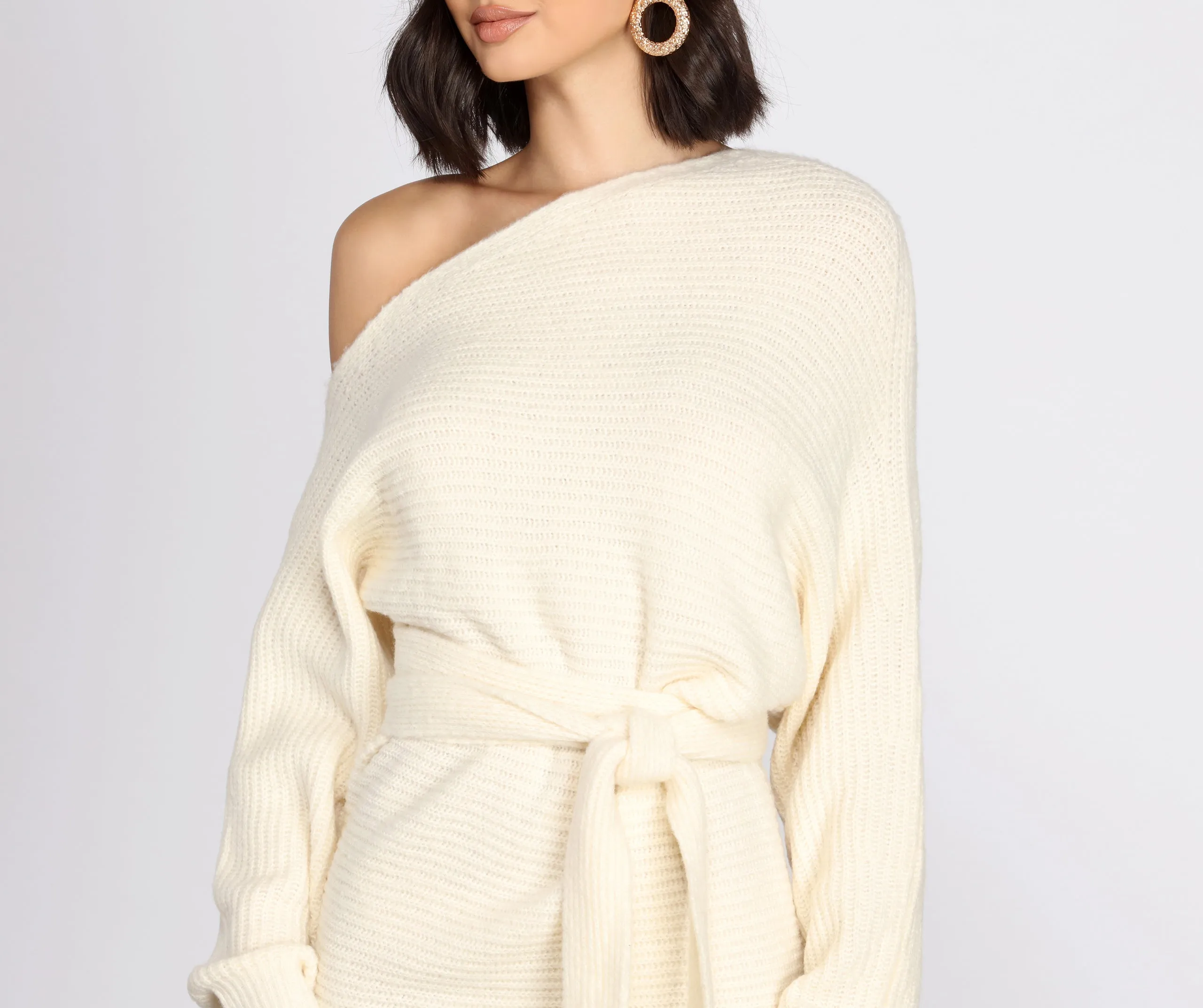 Cozy Up Dolman Sleeve Sweater Dress