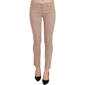 CRISTINAEFFE Chic Slim Fit Skinny Brown Pants