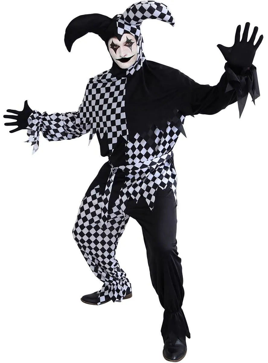 Dark Jester Mens Plus Size Halloween Costume