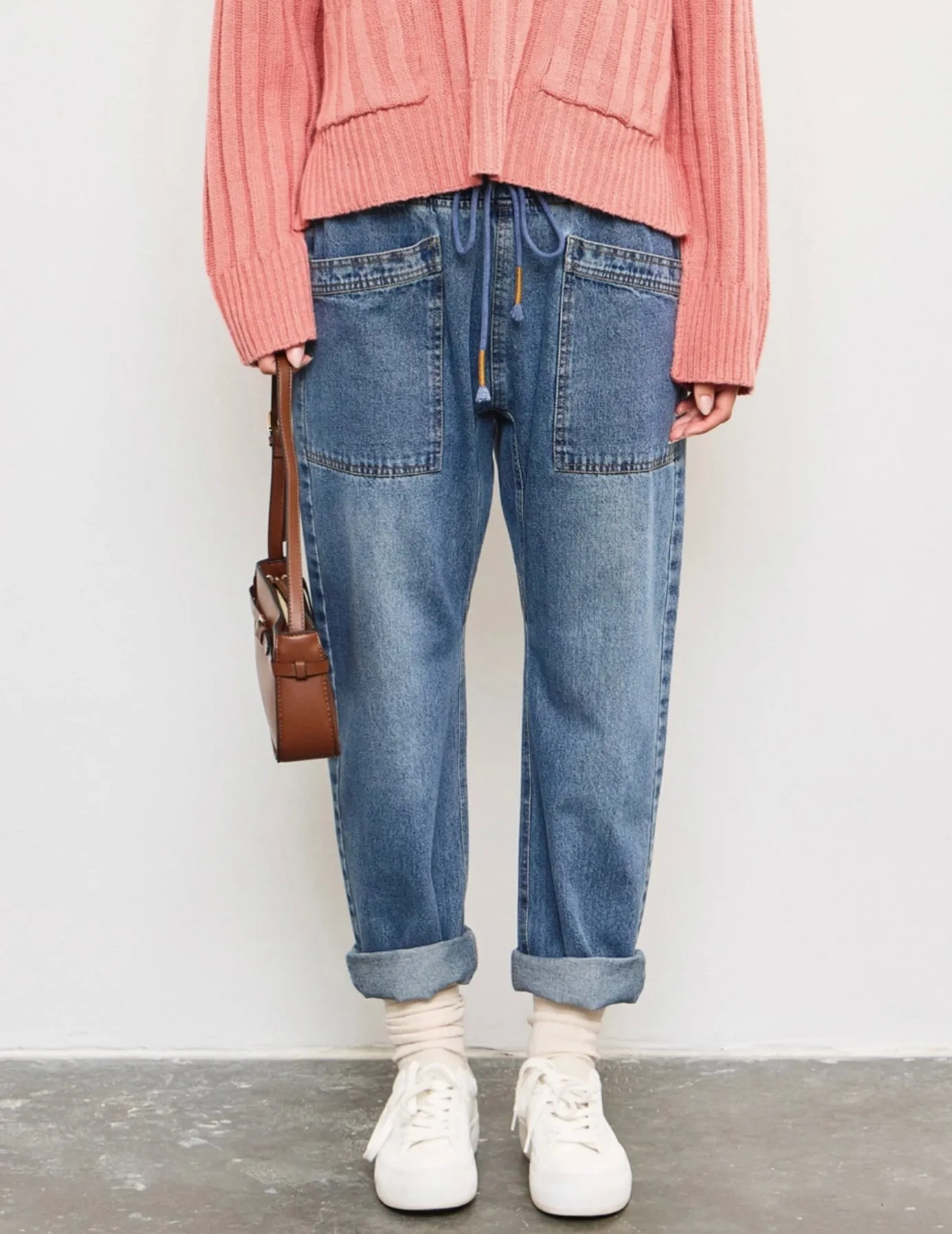 Denim Drawstring Pant