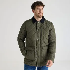 Diamond Quilted Jacket - Green