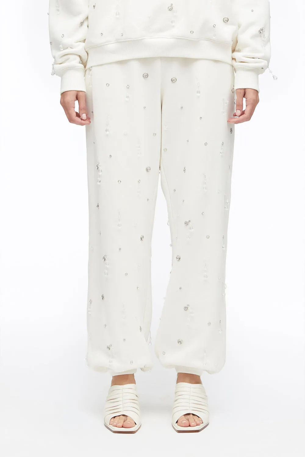 Drip-Embellished Terry Track Trousers