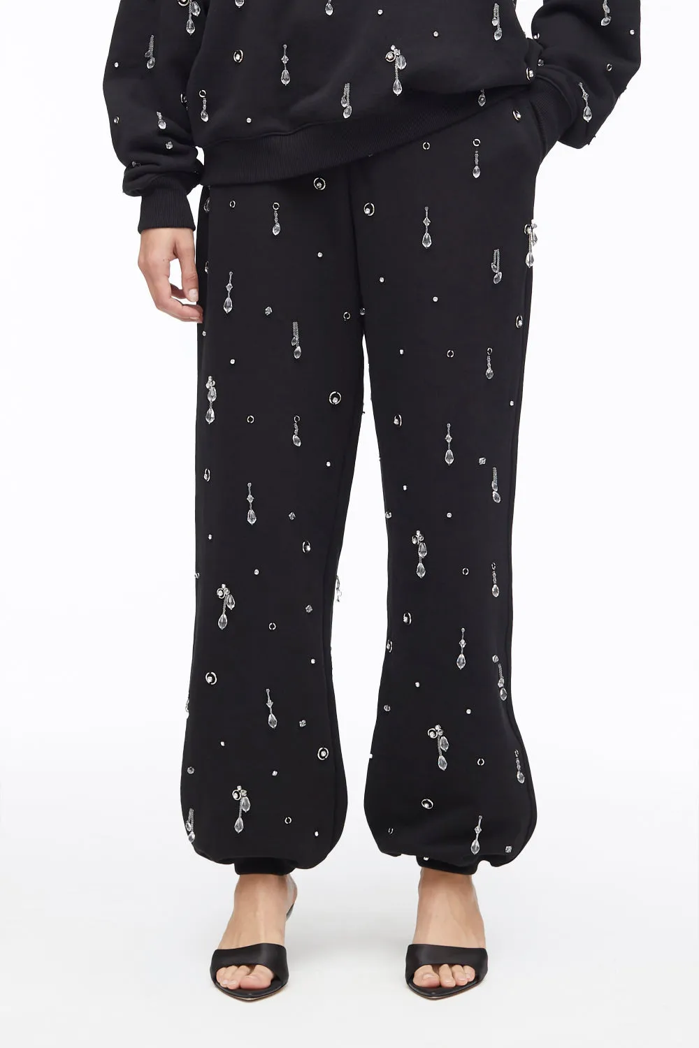 Drip-Embellished Terry Track Trousers