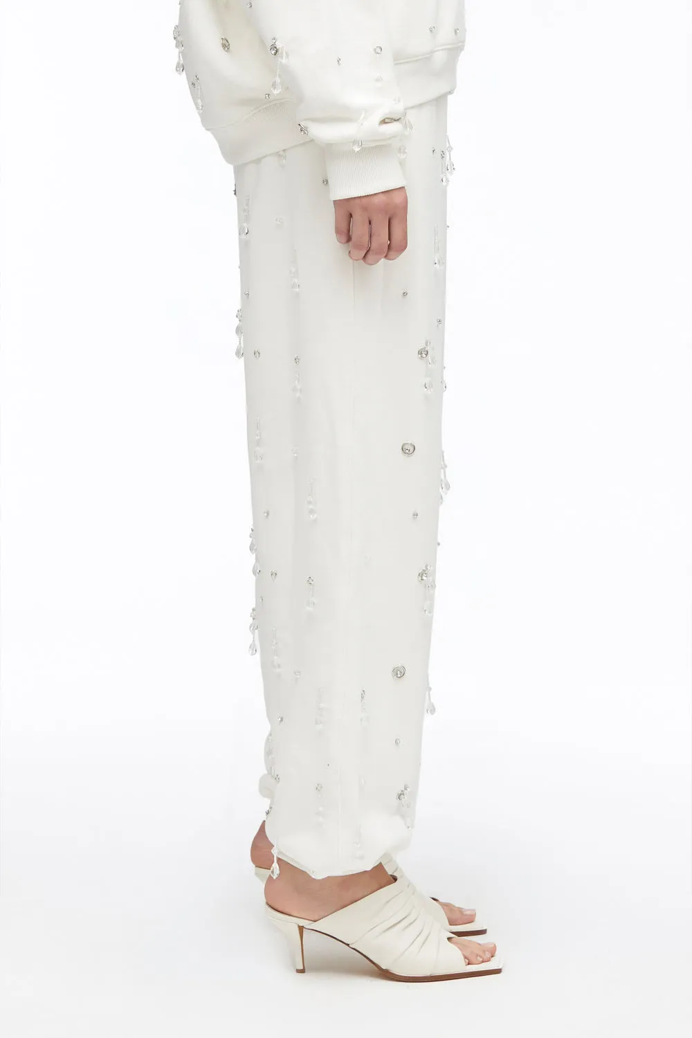 Drip-Embellished Terry Track Trousers