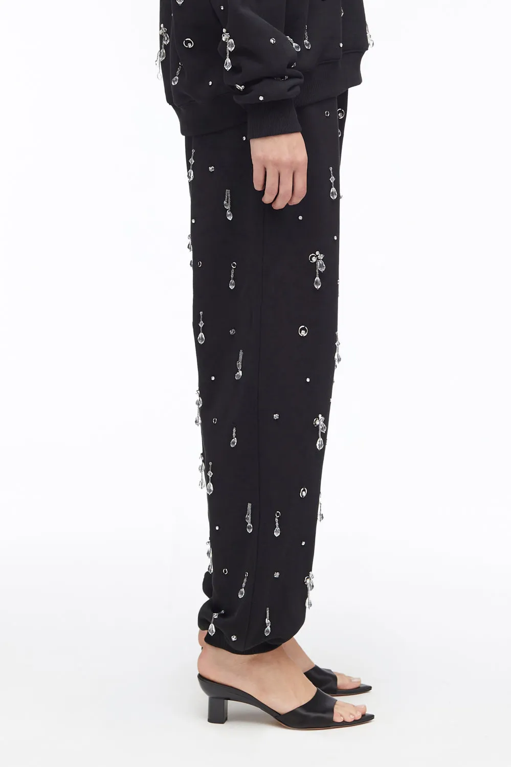 Drip-Embellished Terry Track Trousers