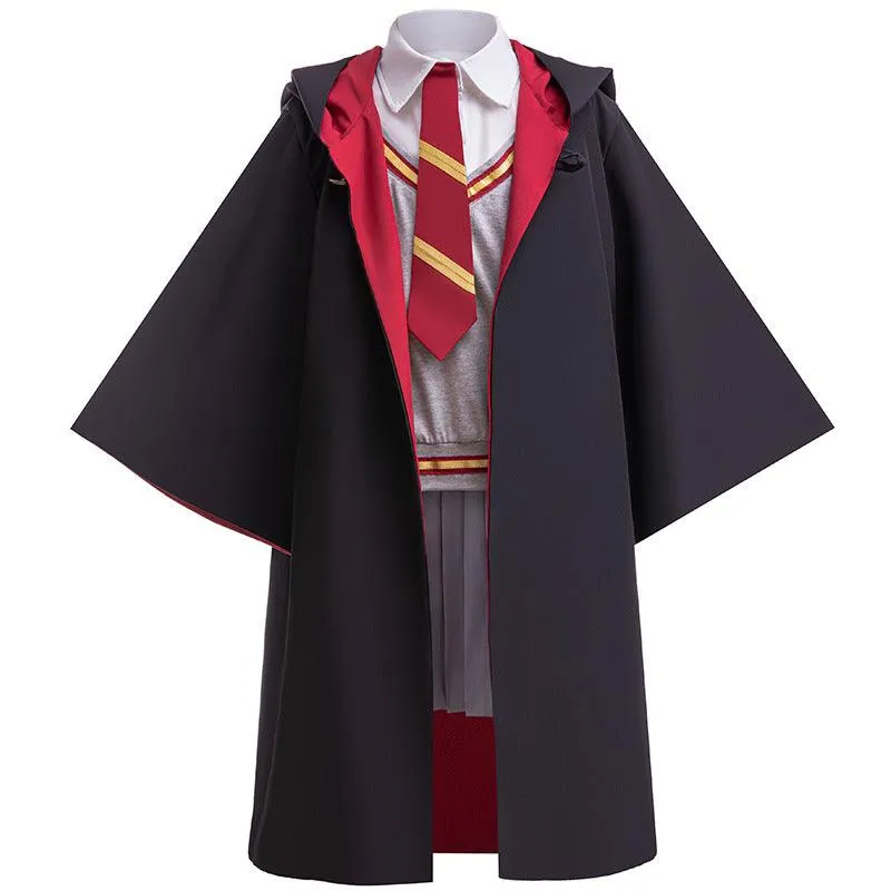 Elegant and classic school style dress for children fashionable Halloween cosplay girls' top skirt cape costume