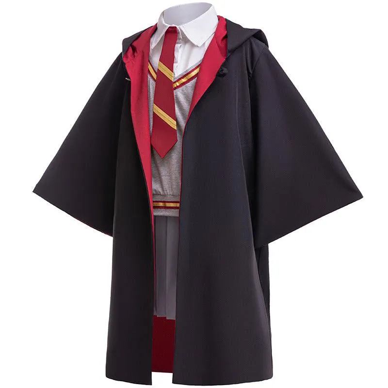 Elegant and classic school style dress for children fashionable Halloween cosplay girls' top skirt cape costume