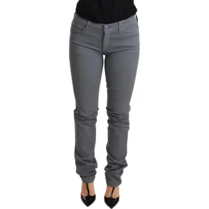 Ermanno Scervino Sleek Gray Low Waist Skinny Jeans