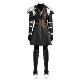 Final Fantasy VII Sephiroth Black Top Pants Full Set Party Carnival Halloween Cosplay Costume