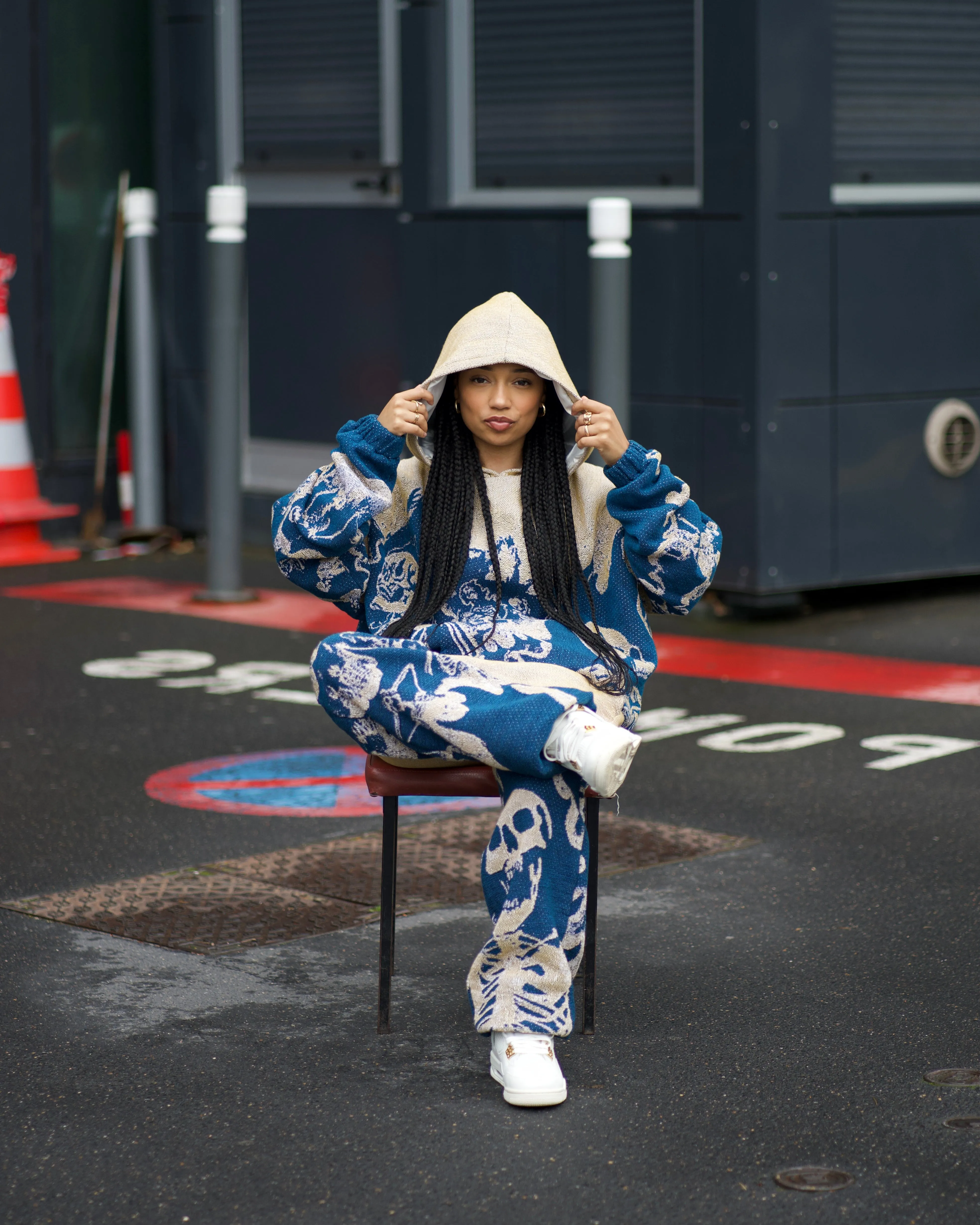 'Flaming Skeletons' sweatpants