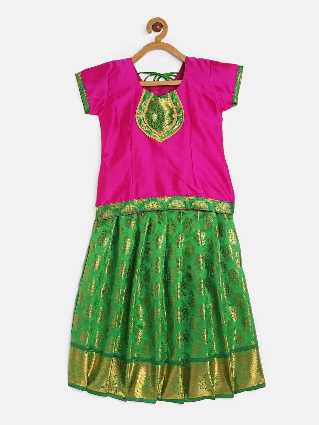 Girl's Pink Color Pavadai Set - BABY LAKSHMI