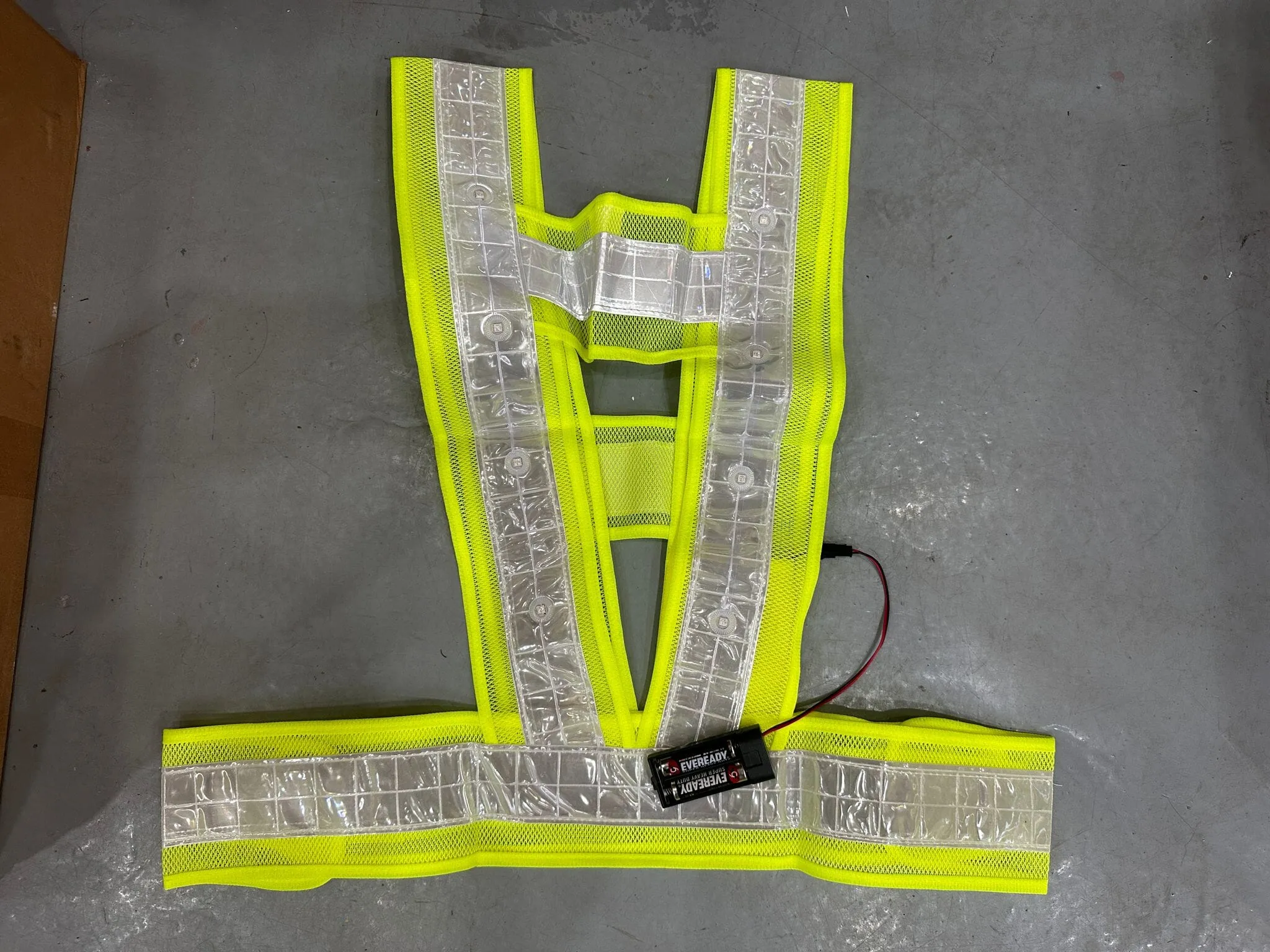 Green/Red LED Reflective Safety Vest (Free Size,16 Led Without Logo) | Model: VEST-