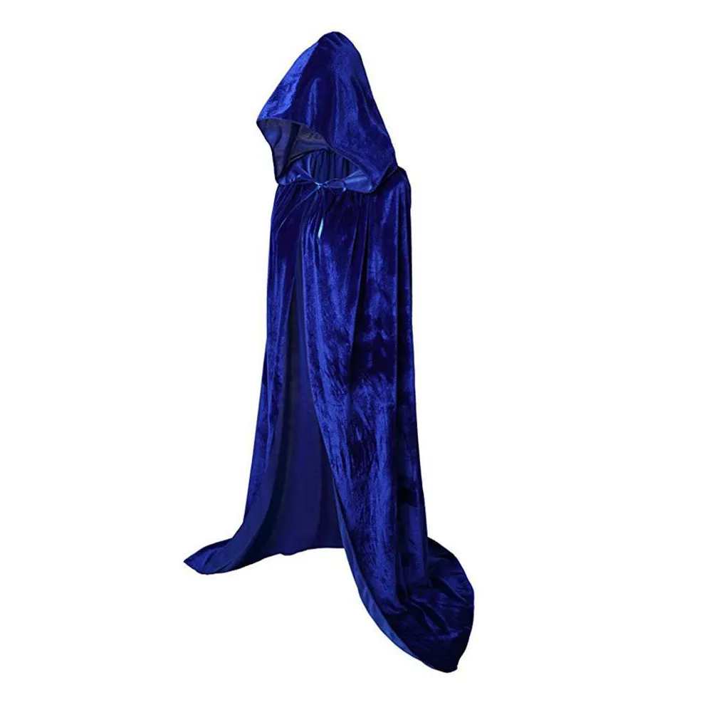 🎃🎃Halloween Velvet Cloak Cape Hooded Medieval