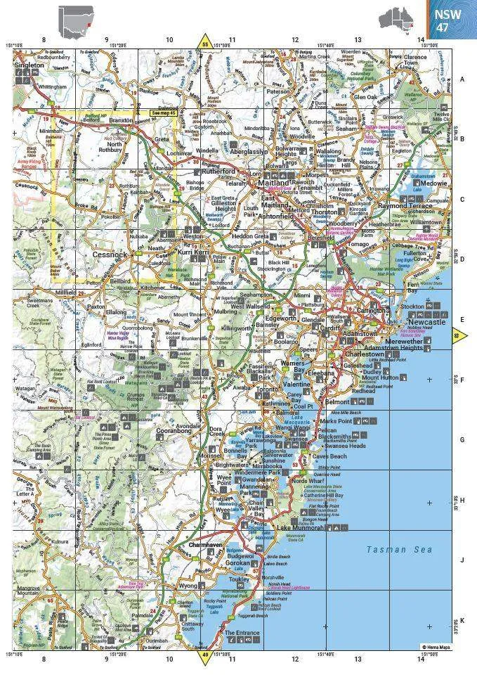 Hema Australia Road & 4WD Handy Atlas