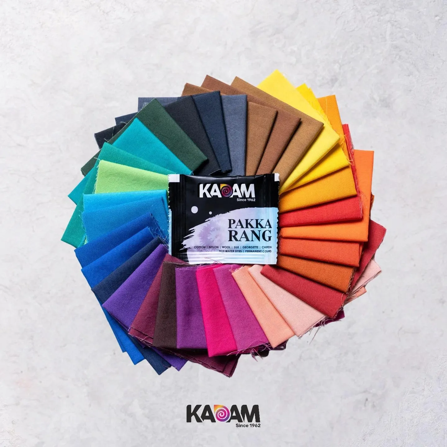 Kadam Pakka Rang Fabric Dye Multicolour Combo 1: Vivid | 50g Pack | Includes DyFix Color Fixer | Permanent Fabric Dyes for Old Faded Jeans and Clothes