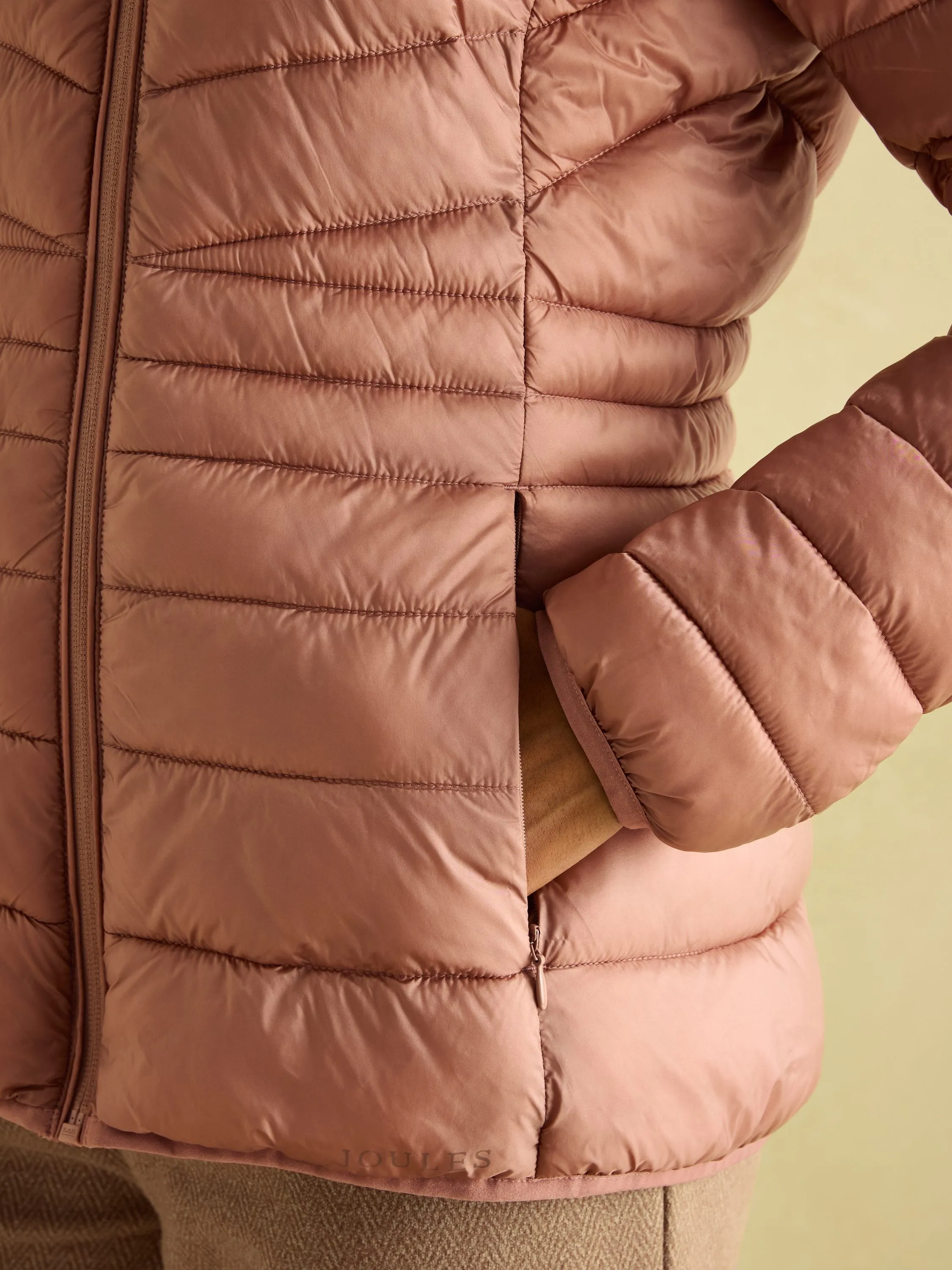 Kenley Pink Showerproof Padded Coat with Hood