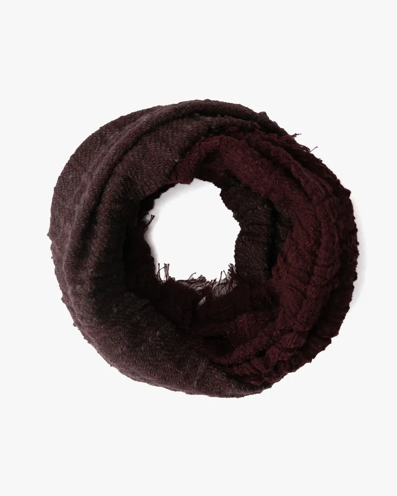 Kobo Oriza Knit Cap, Multi Functional, Cotton, Split Maroon and Cocoa Brown , 9˝