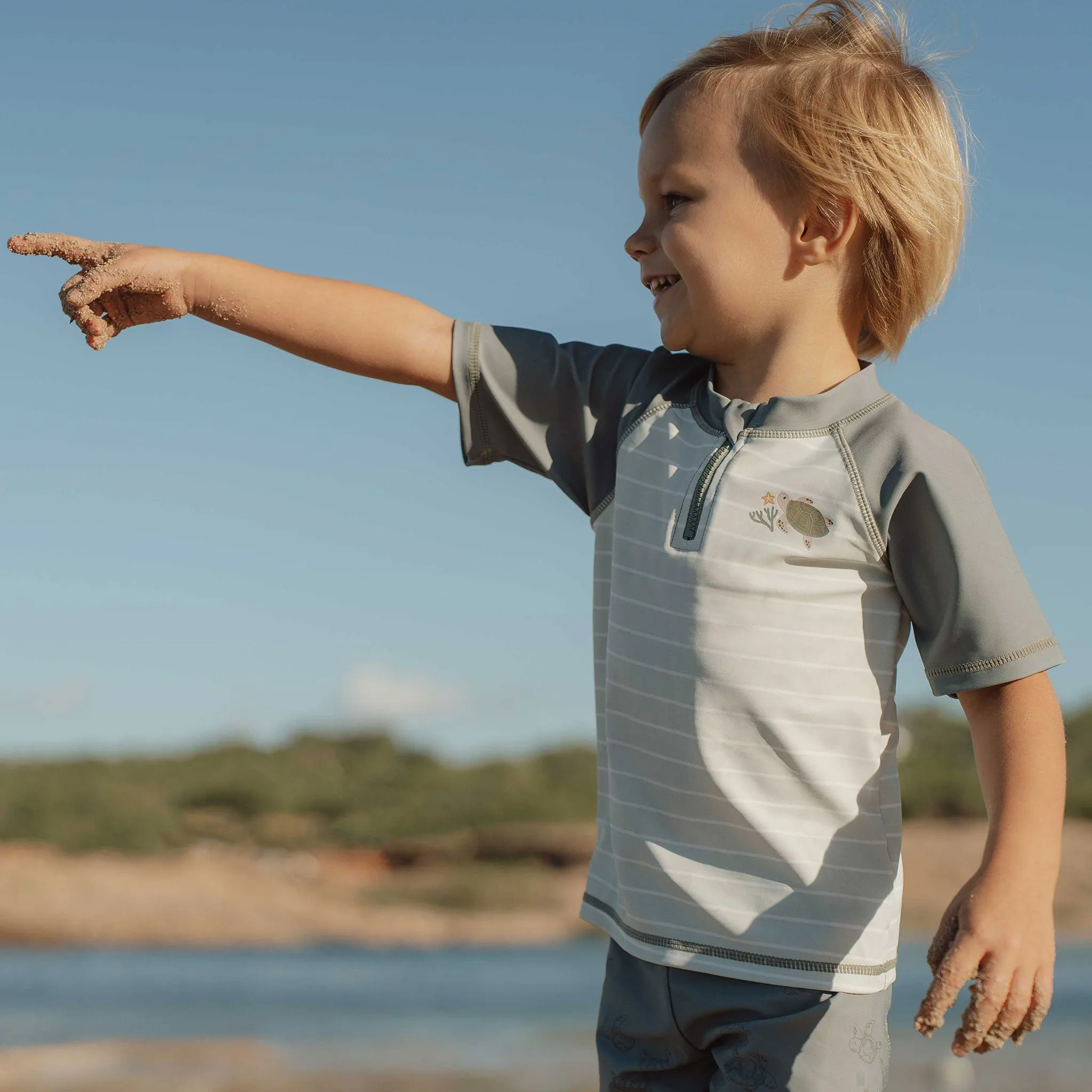 Little Dutch Short-Sleeve Rash Vest - Fresh Greens