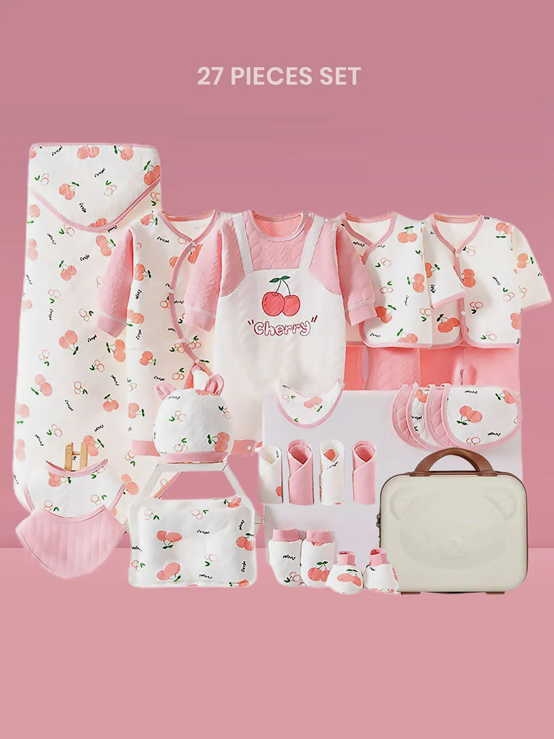 Little Surprise Box 27 Pcs Newborn Baby Girl/ Boy All Season Wear Gift Hamper With Suitcase