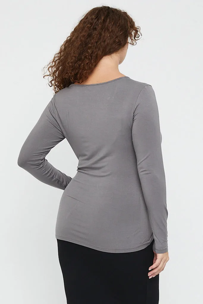 L/S Layering Top - Gull Grey