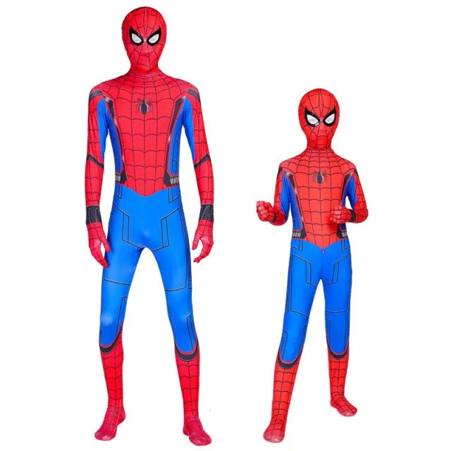 Marvel Spider Man Costume No Way Home Adult Children Cosplay Party Spiderman Tights Far From 3D Cos Bodysuits Kid Birthday Gifts