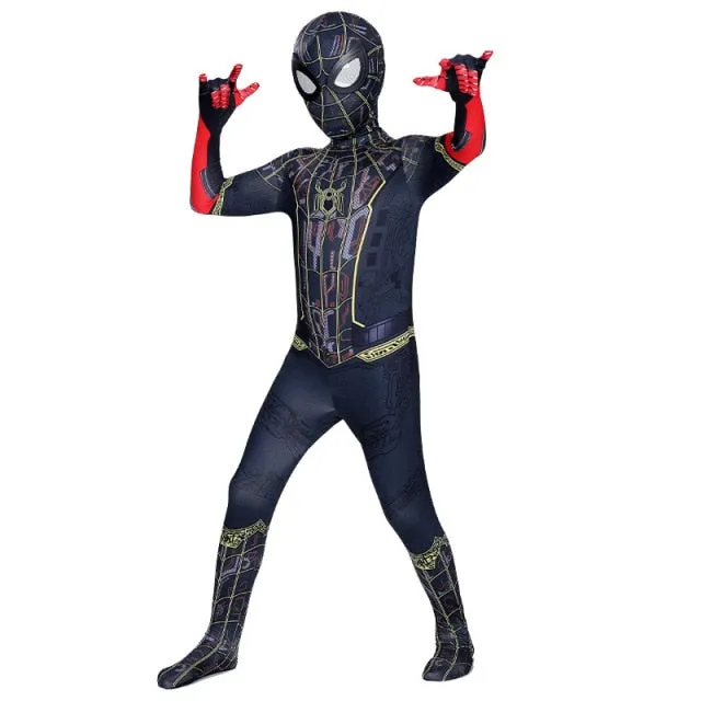 Marvel Spider Man Costume No Way Home Adult Children Cosplay Party Spiderman Tights Far From 3D Cos Bodysuits Kid Birthday Gifts