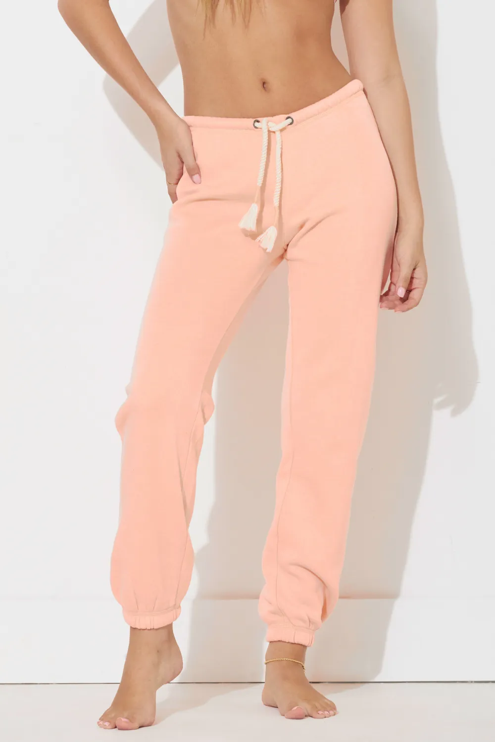 Melon Scrunch Bottom Sweatpants w/ Wrap Cords