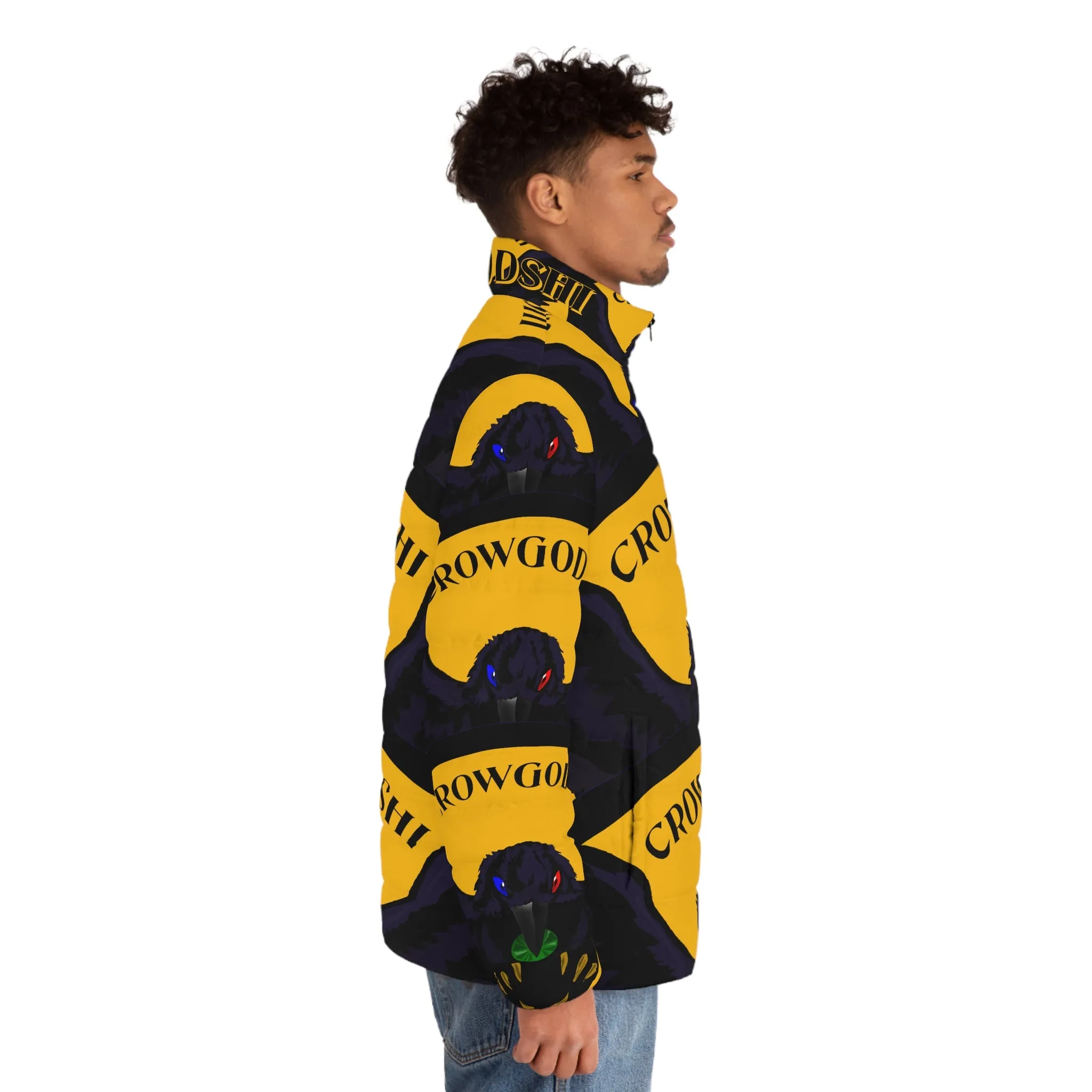 Men's Special Edition Crowgodshi Puffer Jacket, GOLD LOGO