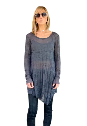 Nolia Sheer Mesh Top - Grey